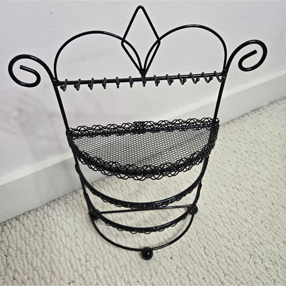 Black 4 Tier Jewelry Organizer - Picture 2 of 8